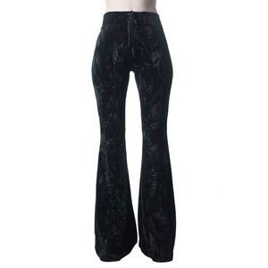 Killstar Wisteria Crushed Velvet Bell Bottoms Size Small